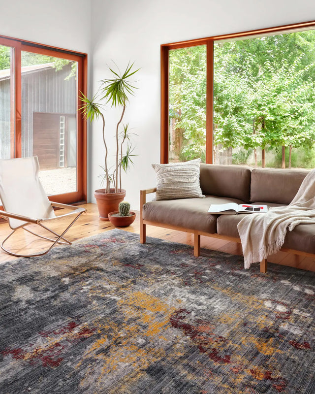 Loloi Samra Sam-03 Dk. Grey/Spice Rugs - room scene 1