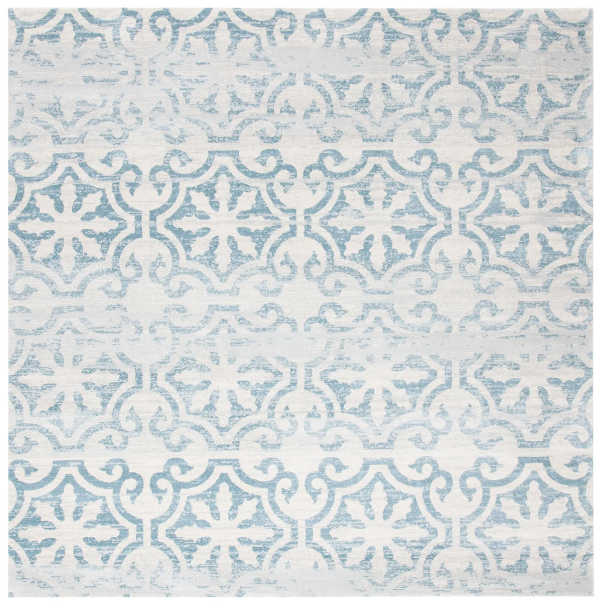 Safavieh Martha Stewart Isabella 6'-7" x 6'-7" Rug in Turquoise / Ivory