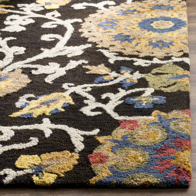 Safavieh Blossom 5'-0" x 8'-0" Rug in Charcoal / Multi