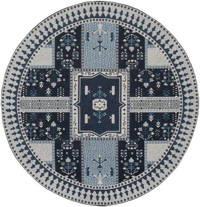 Safavieh Classic Vintage 6'-0" x 6'-0" Rug in Navy / Light Blue