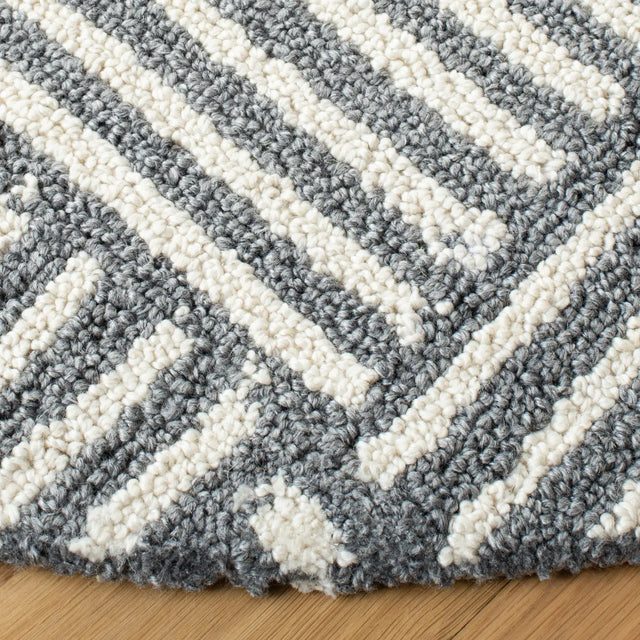 Safavieh Abstract 6'-0" x 6'-0" Rug in Ivory / Dark Grey