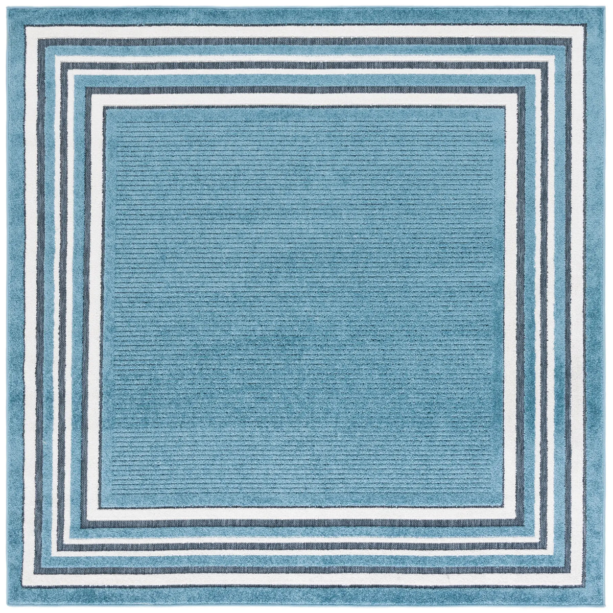 Safavieh Cabana 6'-7" x 6'-7" Rug in Turquoise / Ivory