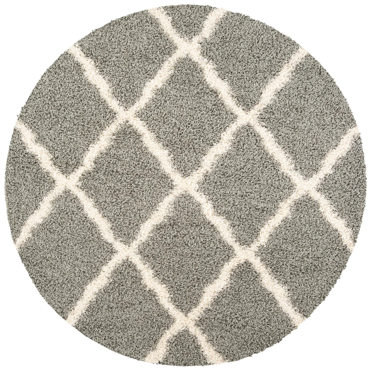 Safavieh Sgd-Dallas Shag 6'-0" x 6'-0" Rug in Grey / Ivory