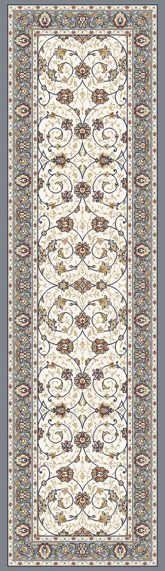 Dynamic Rugs Ancient Garden 57120 Ivory / Light Blue Rugs - Runner