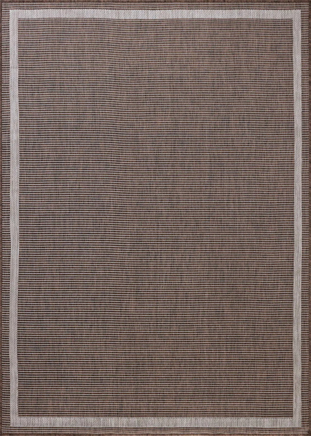 Loloi Easton ESN-02 Dove / Coffee Rug - room scene 1