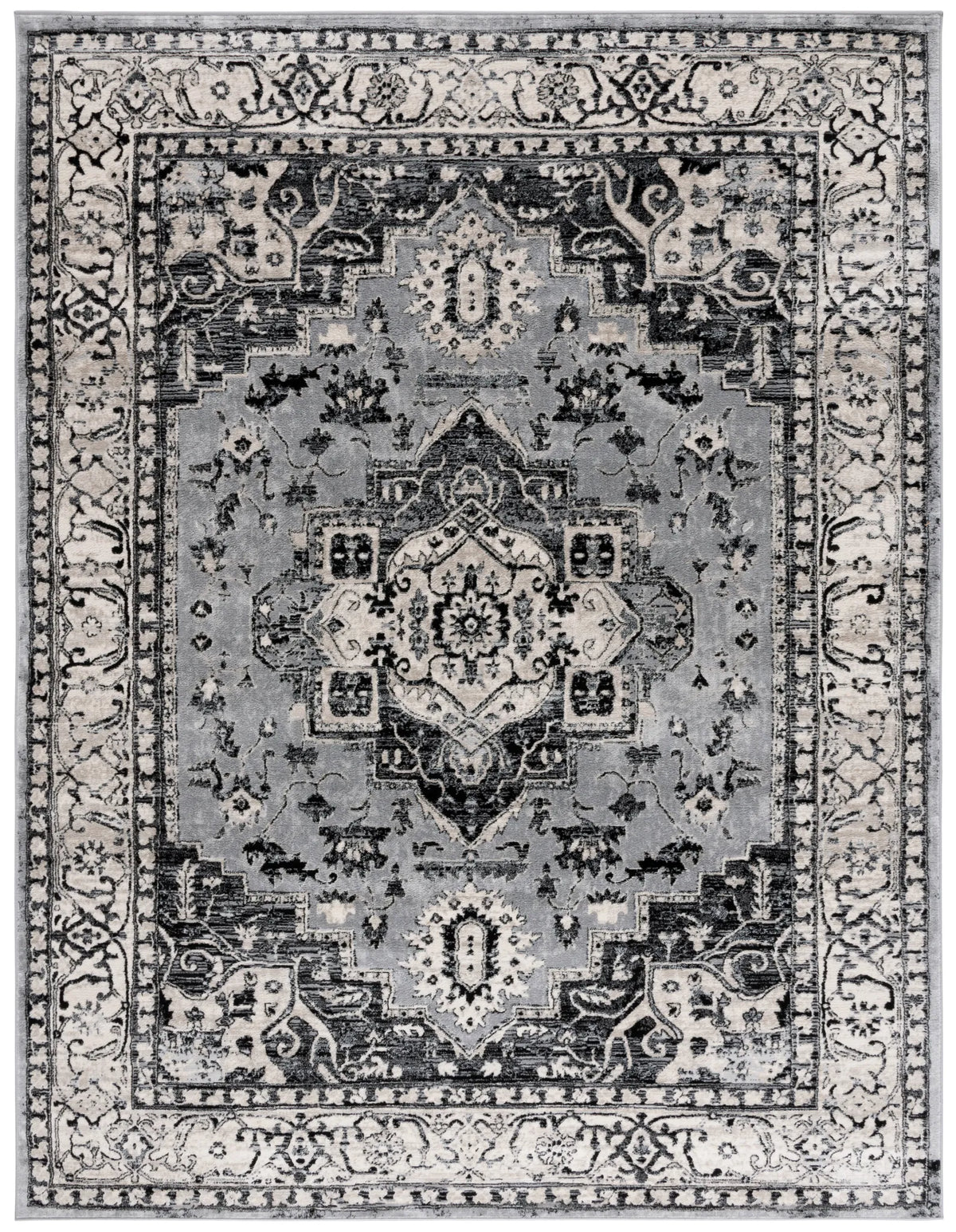Safavieh Brentwood 10'-0" x 13'-0" Rug in Grey / Black