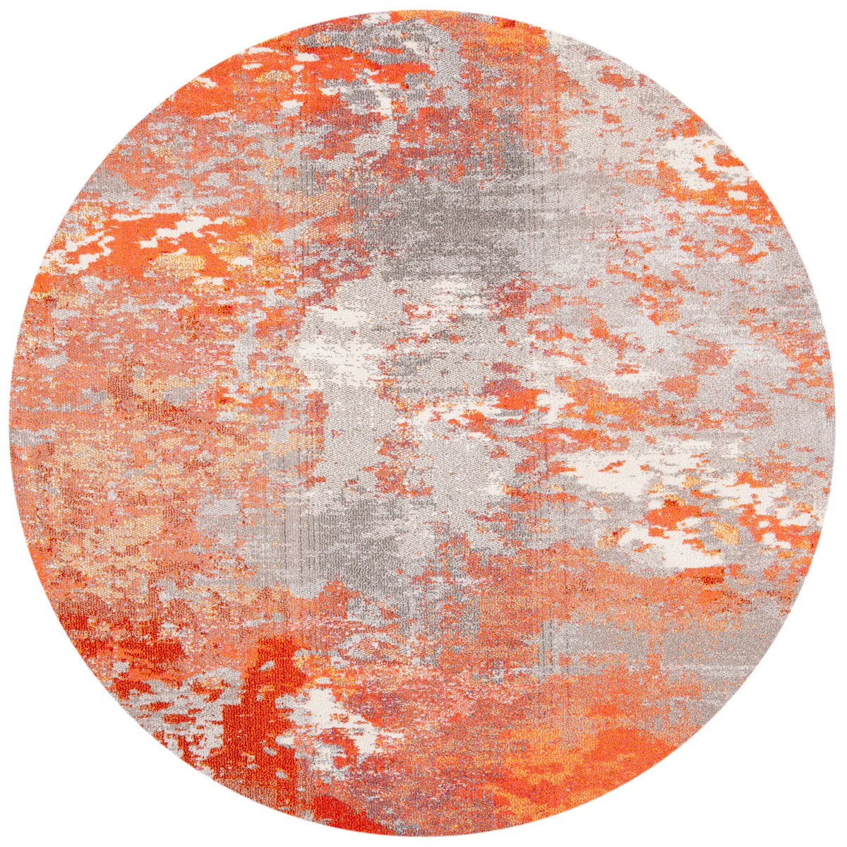 Safavieh Madison 5'-0" x 5'-0" Rug in Grey / Orange