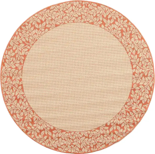 Safavieh Courtyard 5'-3" x 5'-3" Rug in Natural / Terra