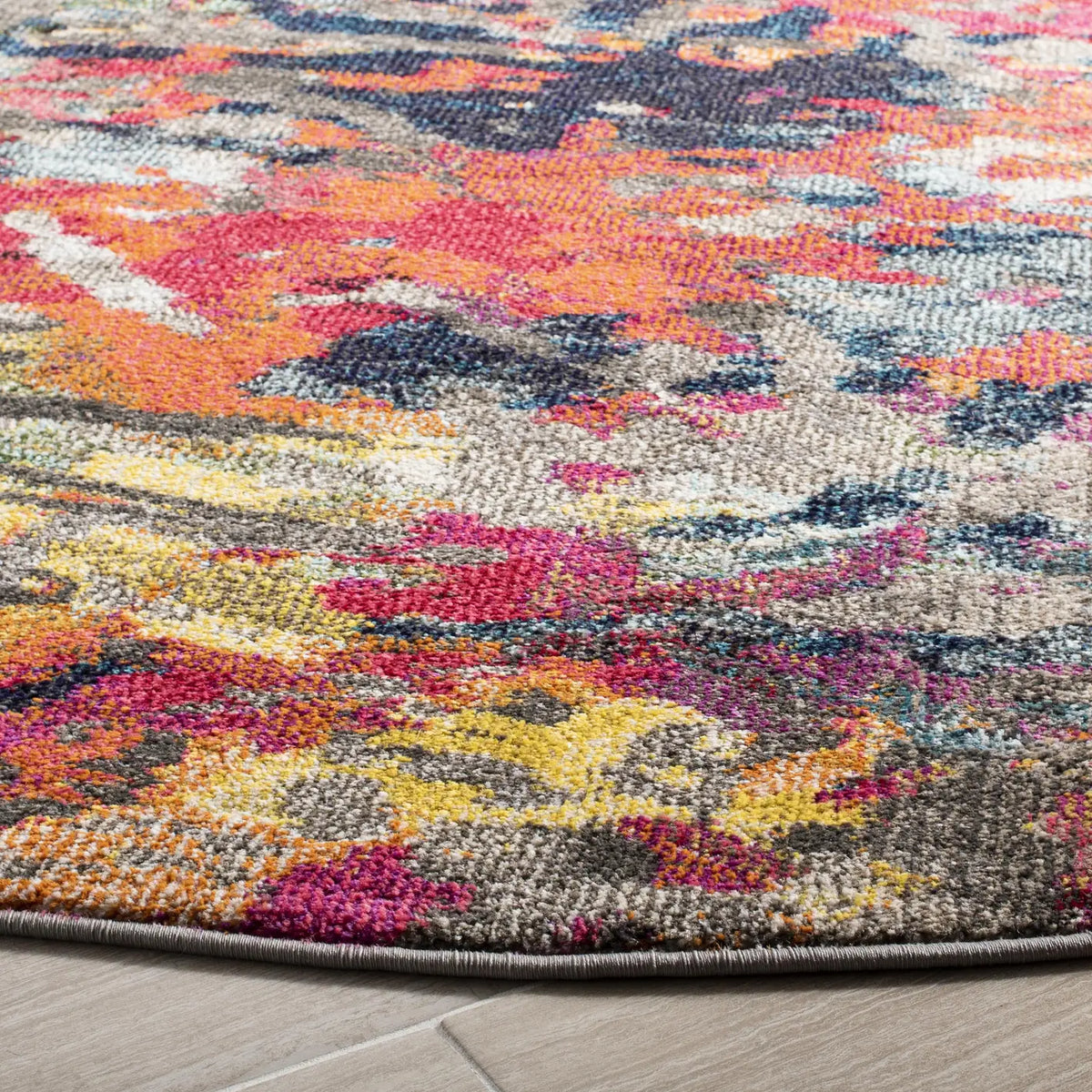 Safavieh Monaco 6'-7" x 6'-7" Rug in Blue / Orange