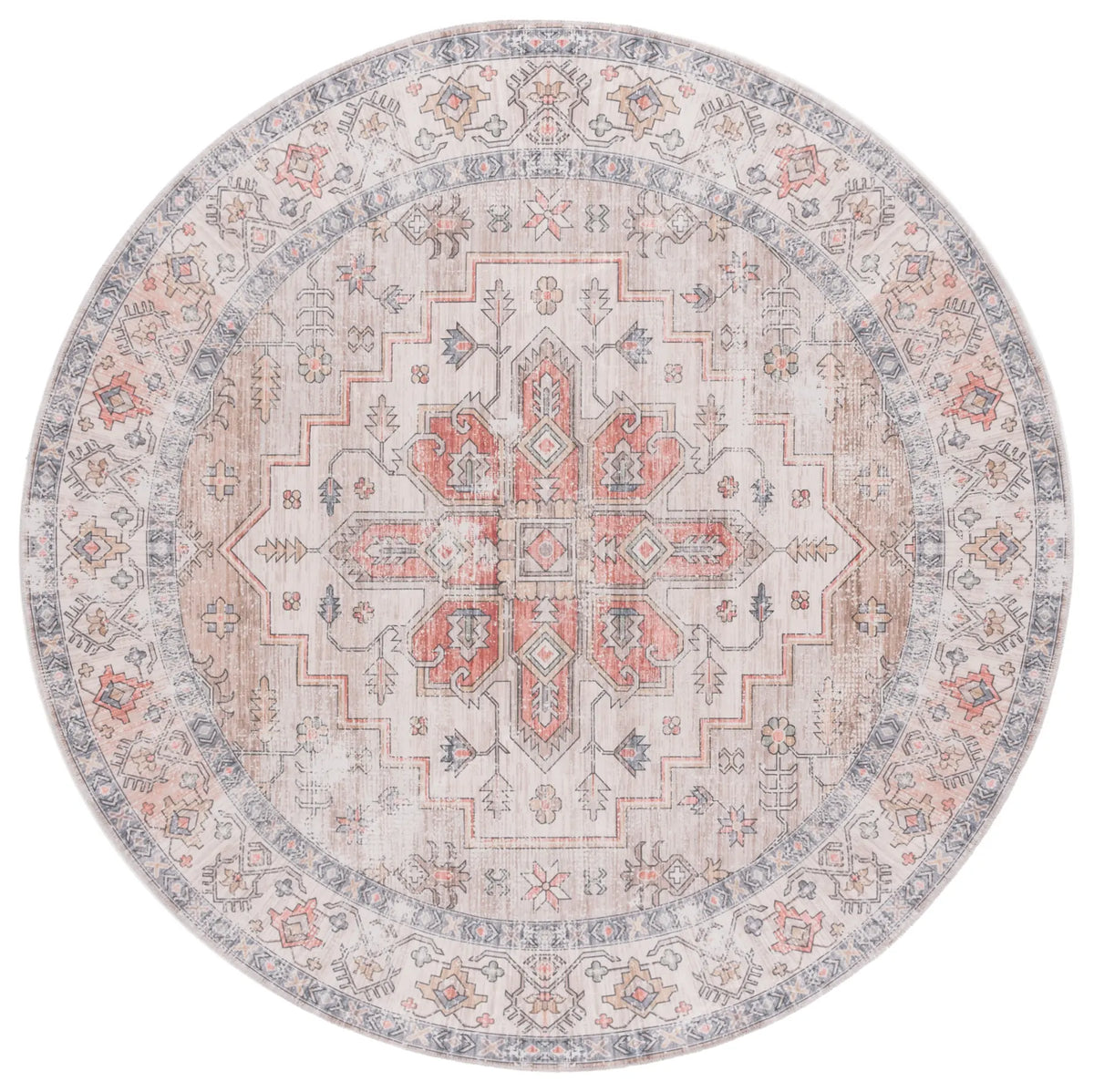 Safavieh Arizona 6'-0" x 6'-0" Rug in Sage / Rust