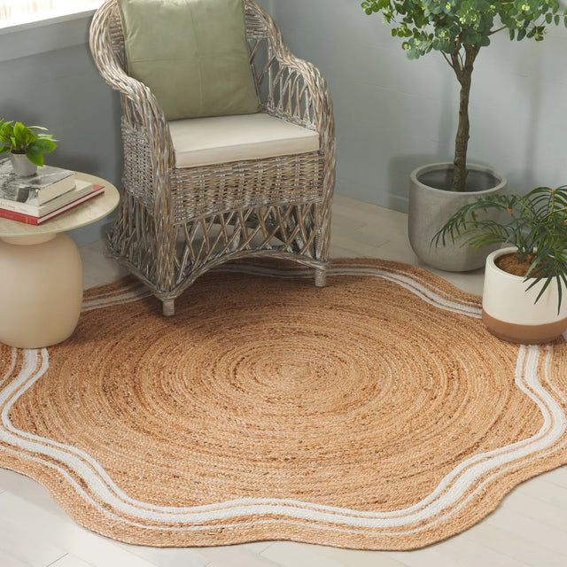 Safavieh Natural Fiber 6'-0" x 6'-0" Rug in Natural / Bleach