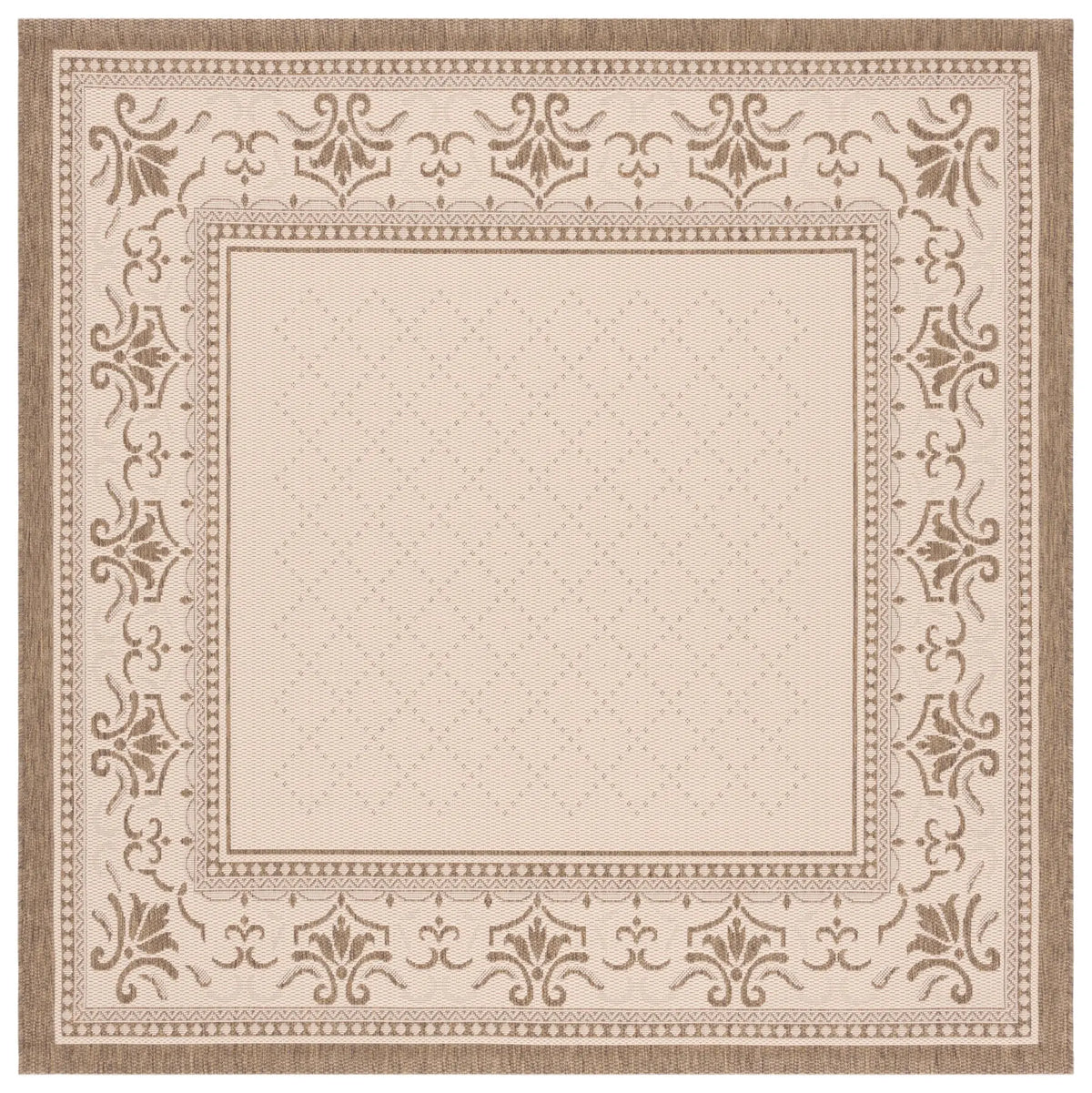 Safavieh Courtyard 6'-7" x 6'-7" Rug in Natural / Brown