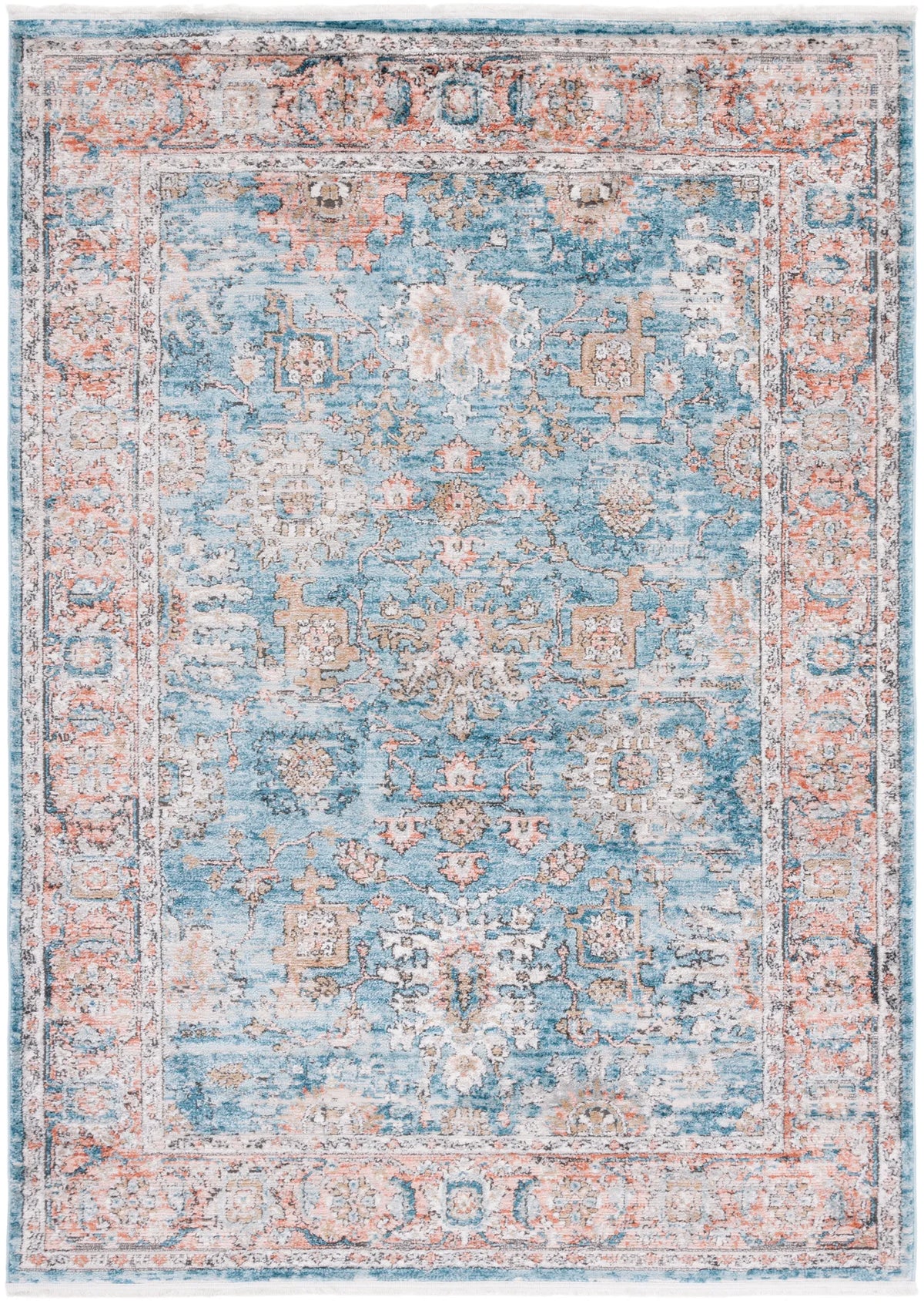 Safavieh Shivan 4'-0" x 6'-0" Rug in Blue / Red