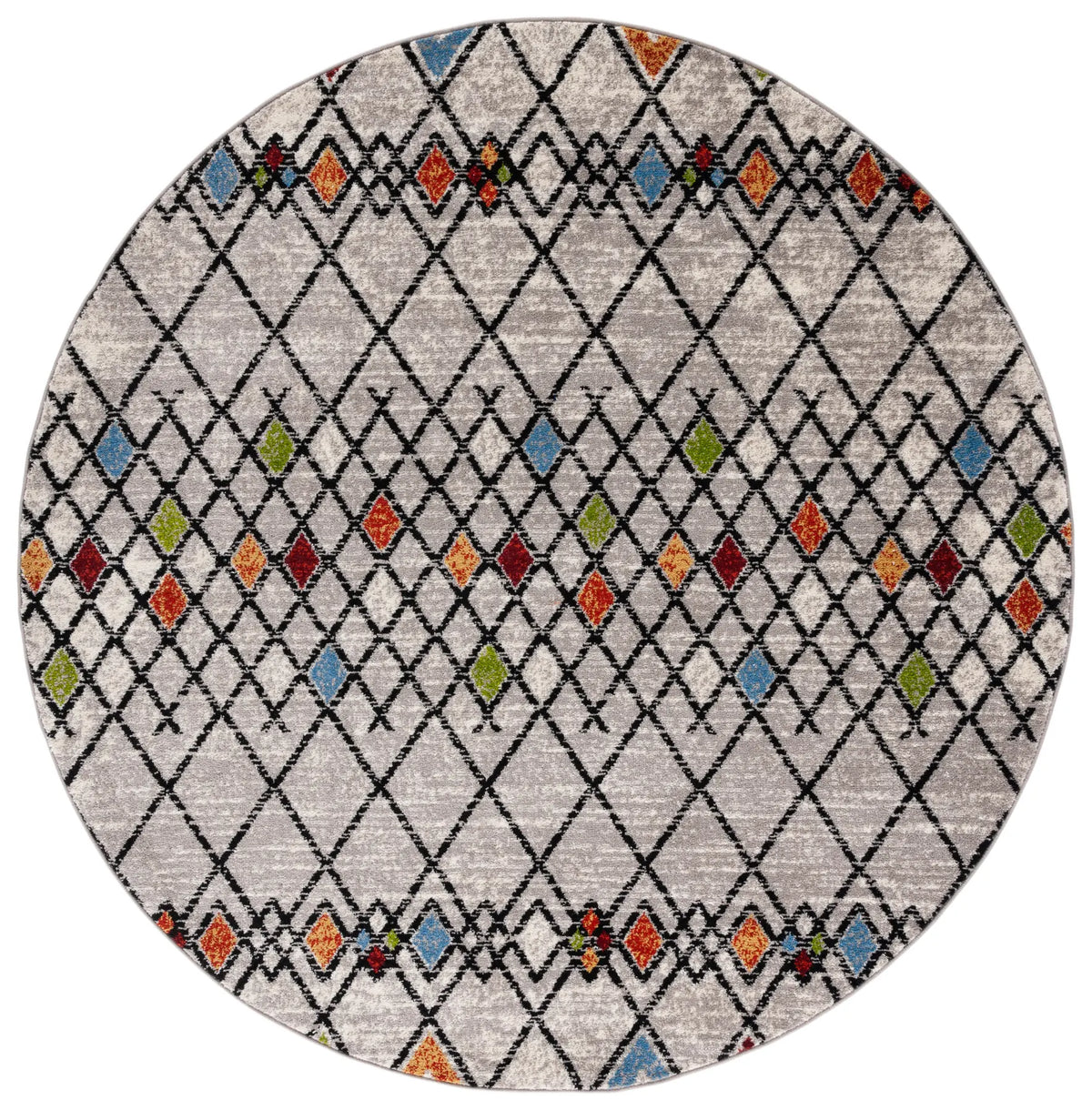 Safavieh Amsterdam 6'-7" x 6'-7" Rug in Beige / Blue