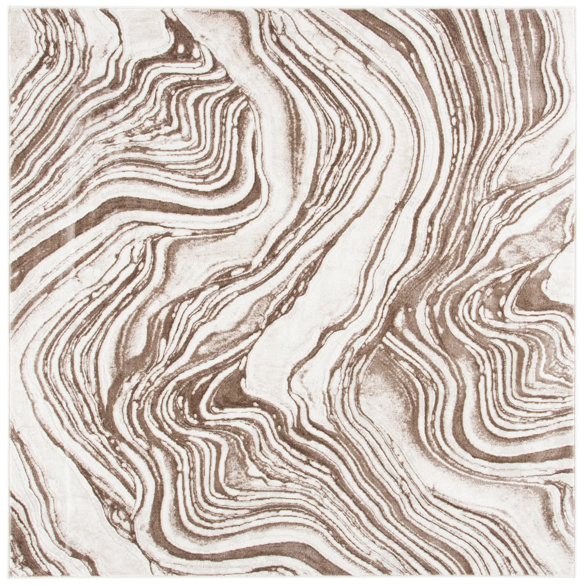 Safavieh Meadow 500 6'-7" x 6'-7" Rug in Beige / Brown