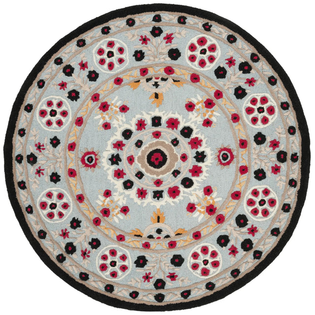Safavieh Bellagio 5'-0" x 5'-0" Rug in Light Blue / Black
