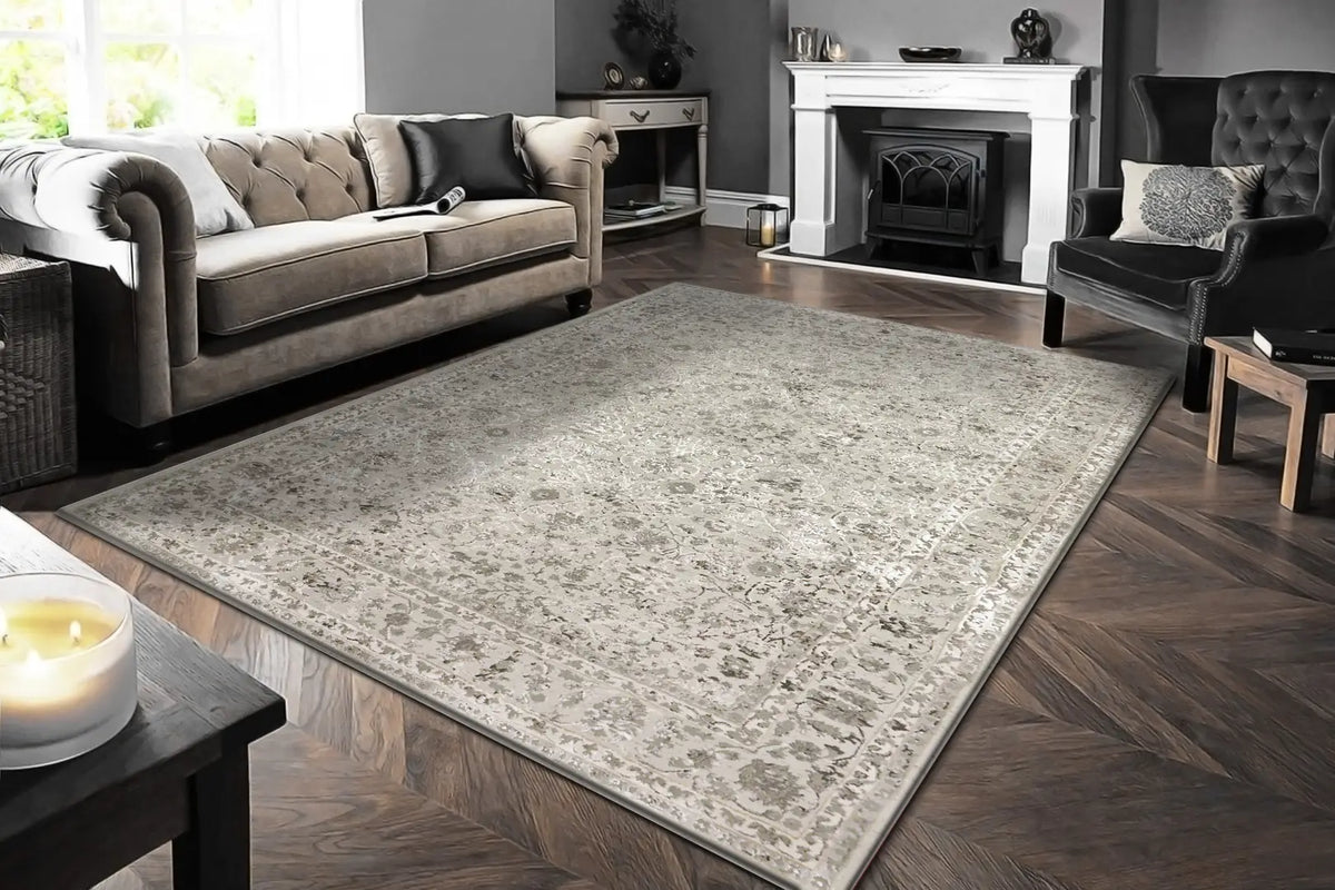 Dynamic Rugs Renaissance 3151 Ivory/Grey Rug - Room
