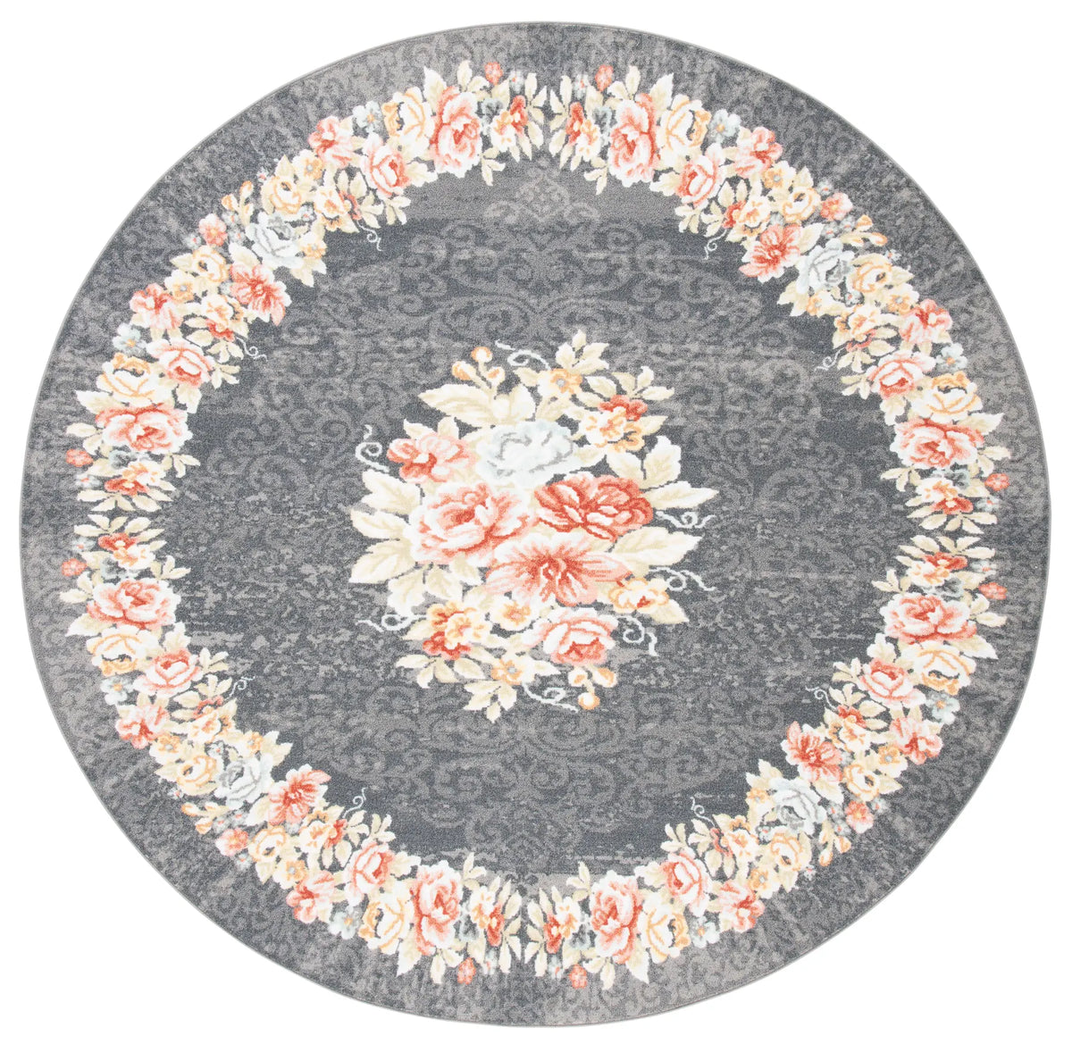 Safavieh Journey 6'-7" x 6'-7" Rug in Grey / Pink