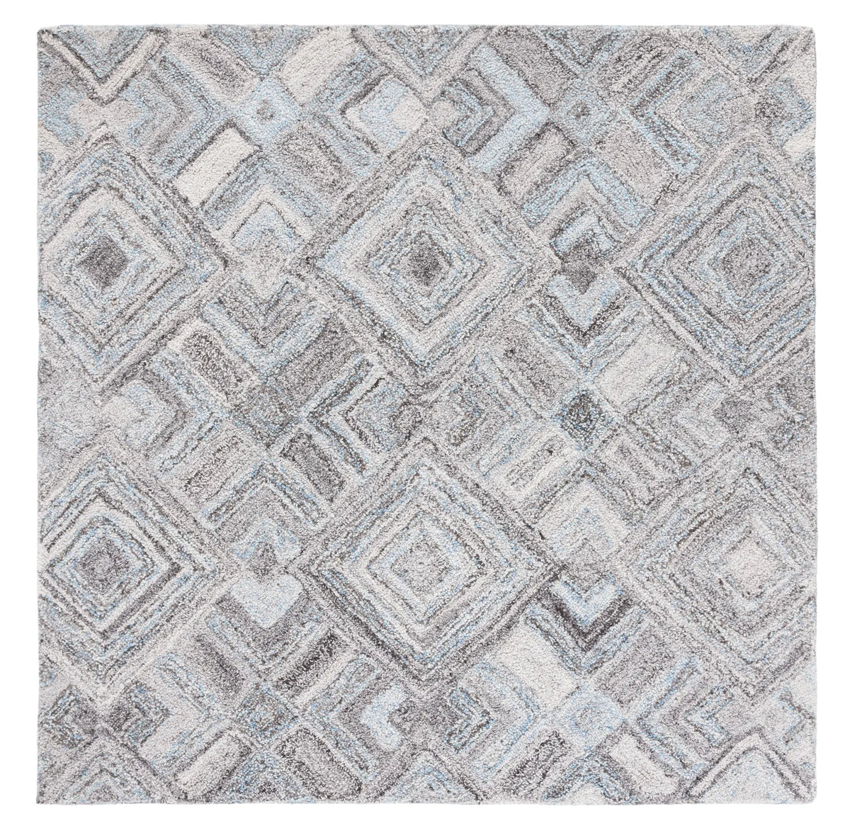 Safavieh Abstract 6'-0" x 6'-0" Rug in Grey / Turquoise