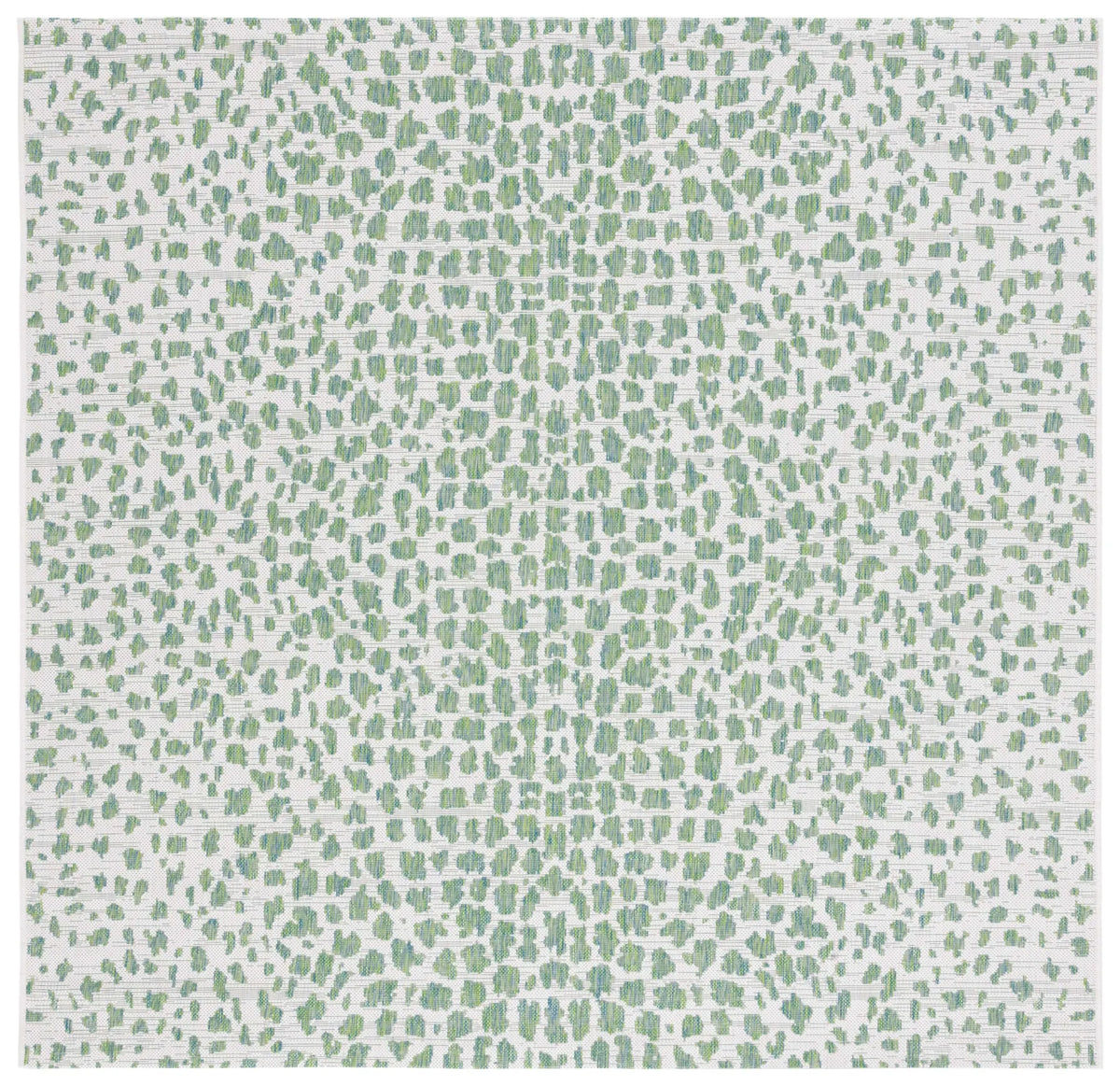 Safavieh Courtyard 6'-7" x 6'-7" Rug in Ivory / Green