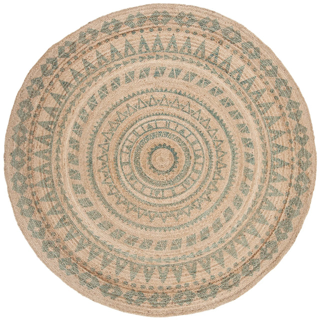 Safavieh Natural Fiber 8'-0" x 8'-0" Rug in Aqua / Natural