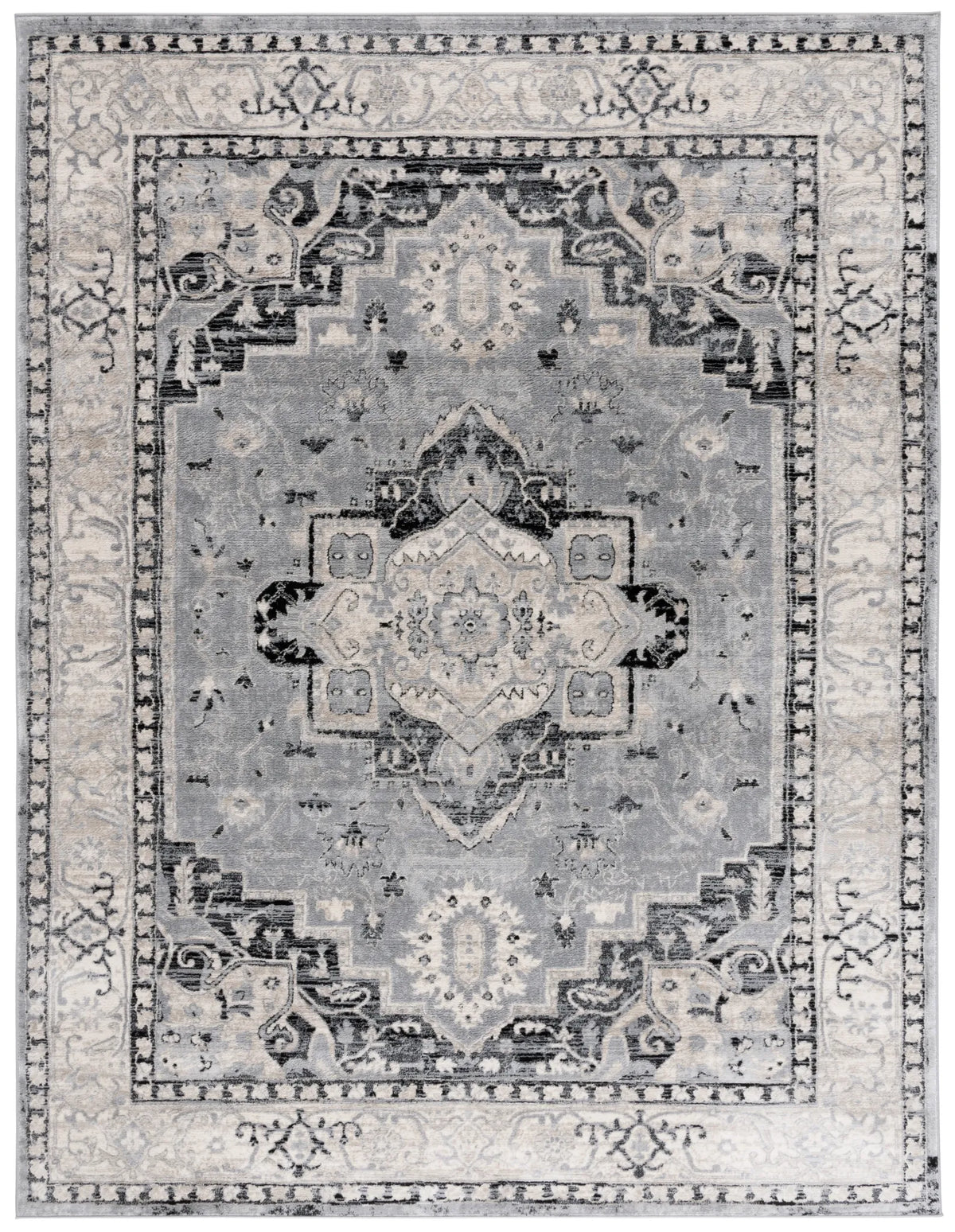 Safavieh Brentwood 10'-0" x 13'-0" Rug in Silver / Black