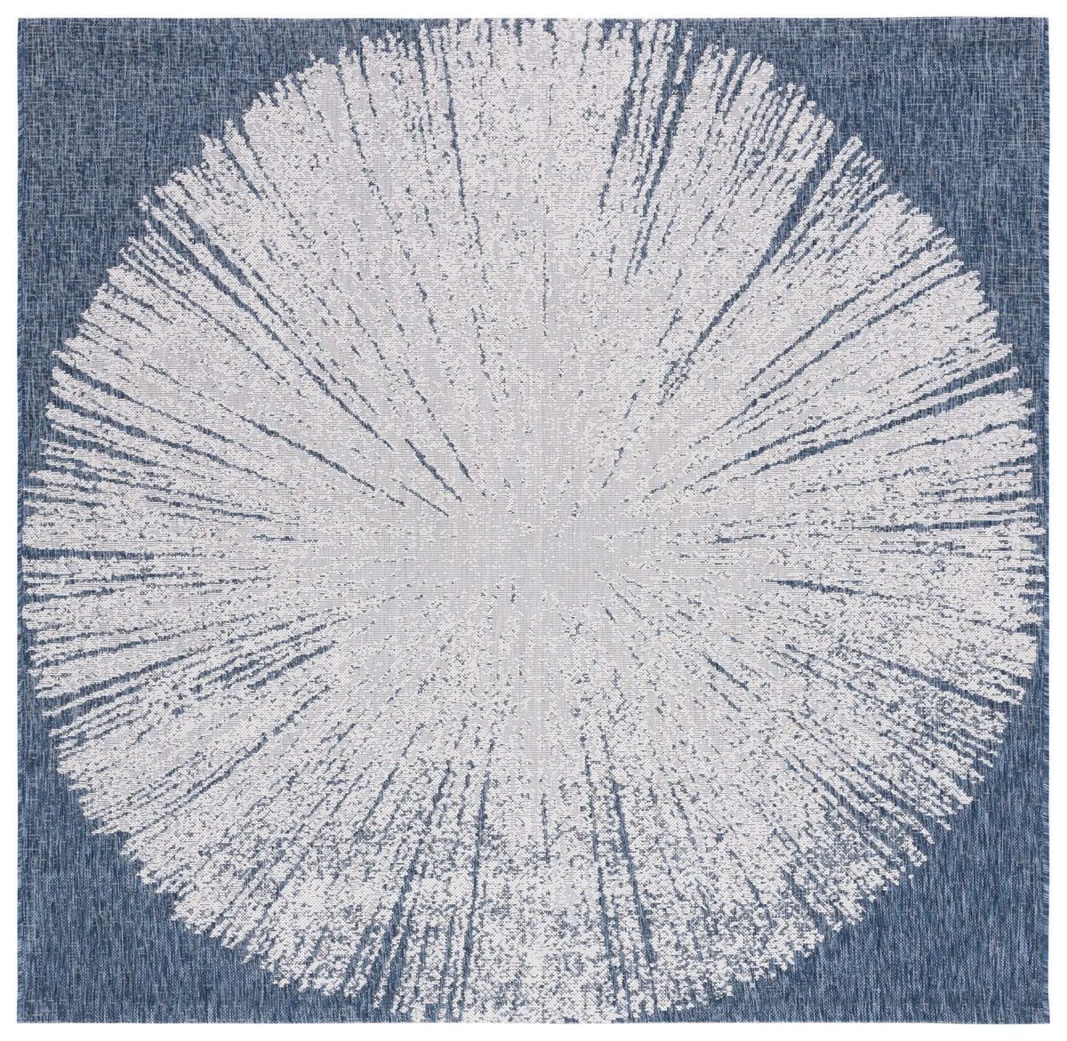 Safavieh Courtyard 6'-7" x 6'-7" Rug in Beige / Navy