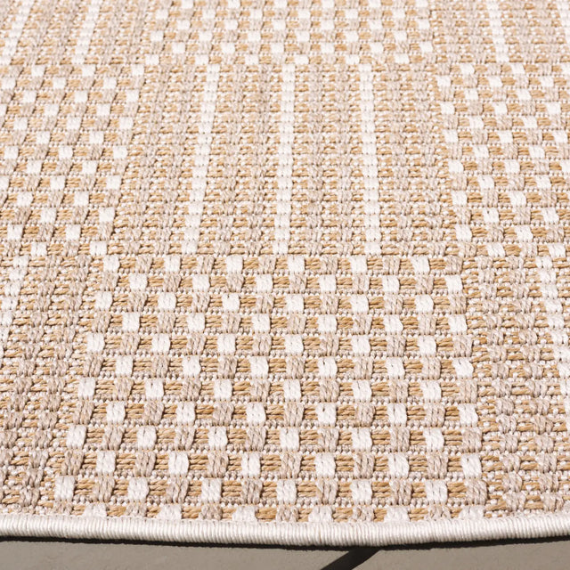 Safavieh Sisal All-Weather 6'-7" x 6'-7" Rug in Taupe / Beige