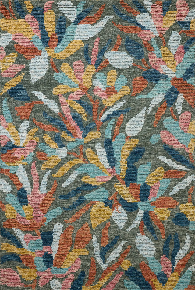 Loloi Tilly TIL-05 Green / Multi Rug - main flat