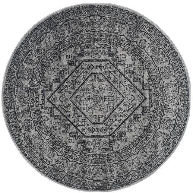 Safavieh Adirondack 6'-0" x 6'-0" Rug in Silver / Black