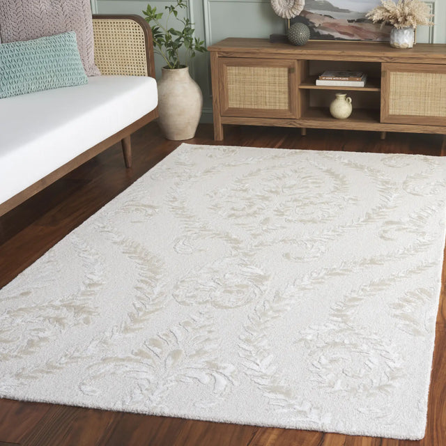 Safavieh Glamour 4'-0" x 6'-0" Rug in Beige / Ivory