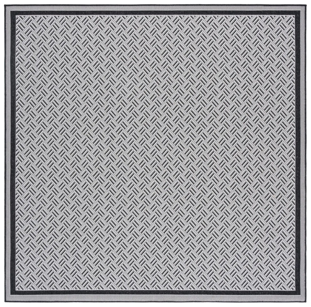 Safavieh Terrace 800 6'-7" x 6'-7" Rug in Black / White