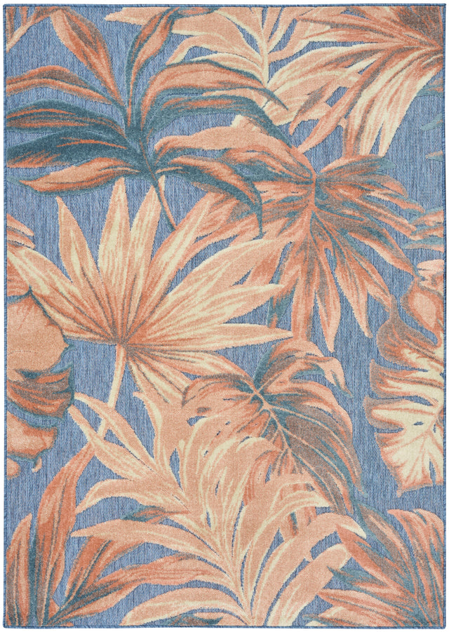 Nourison Aloha ALH43 Machine Made Blue, Rose Rug