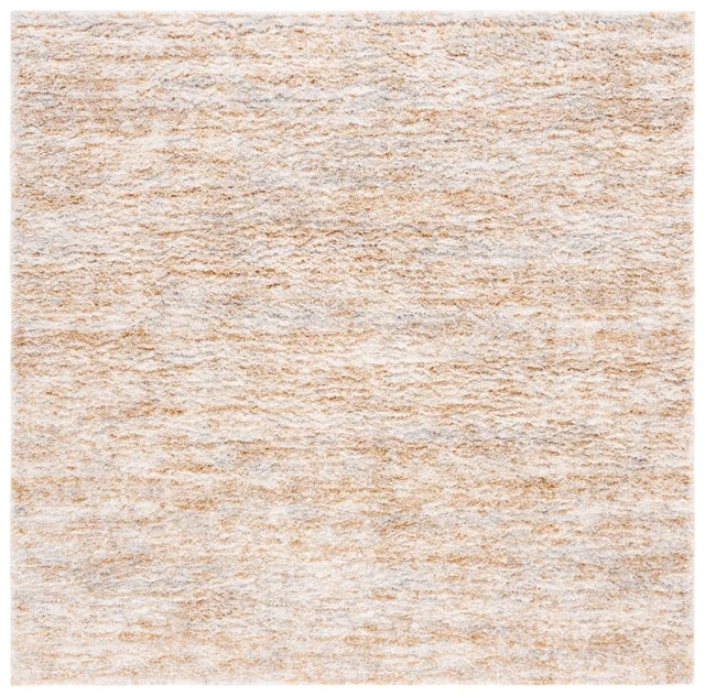 Safavieh Berber Shag 7'-0" x 7'-0" Rug in Ivory / Light Gold