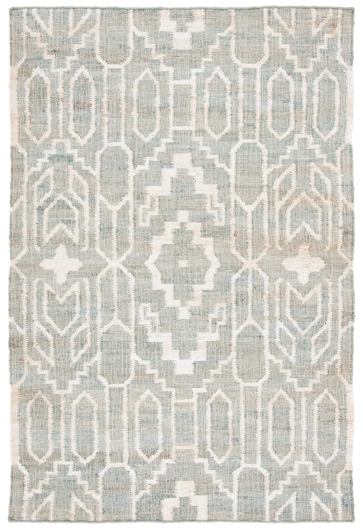 Safavieh Natural Fiber 4'-0" x 6'-0" Rug in Light Blue / Ivory