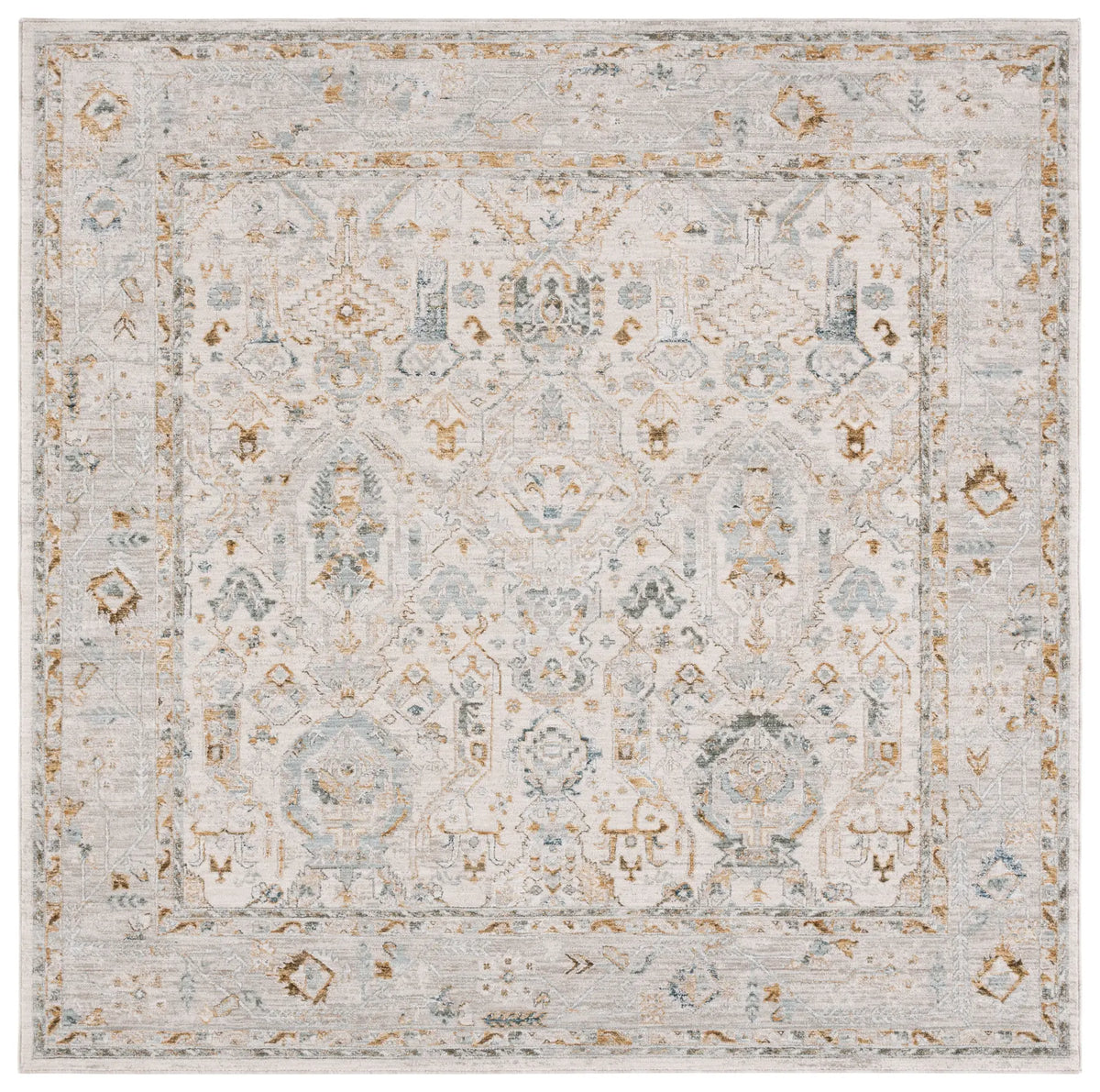 Safavieh Hamilton 6'-7" x 6'-7" Rug in Grey / Blue