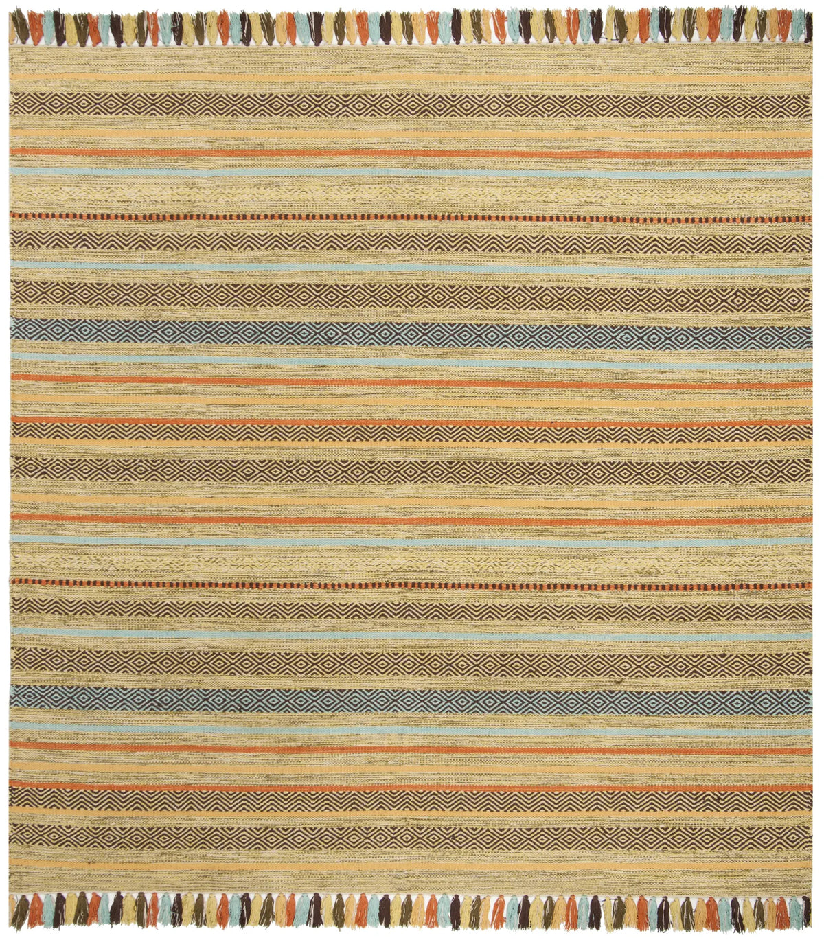 Safavieh Montauk 6'-0" x 6'-0" Rug in Green / Multi