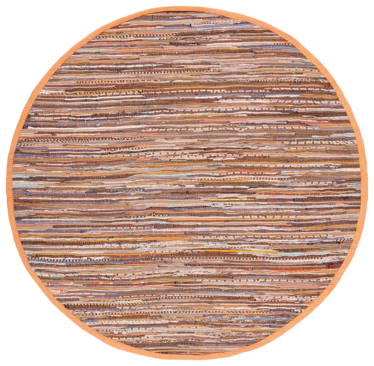 Safavieh Rag Rug 6'-0" x 6'-0" Rug in Gold / Multi