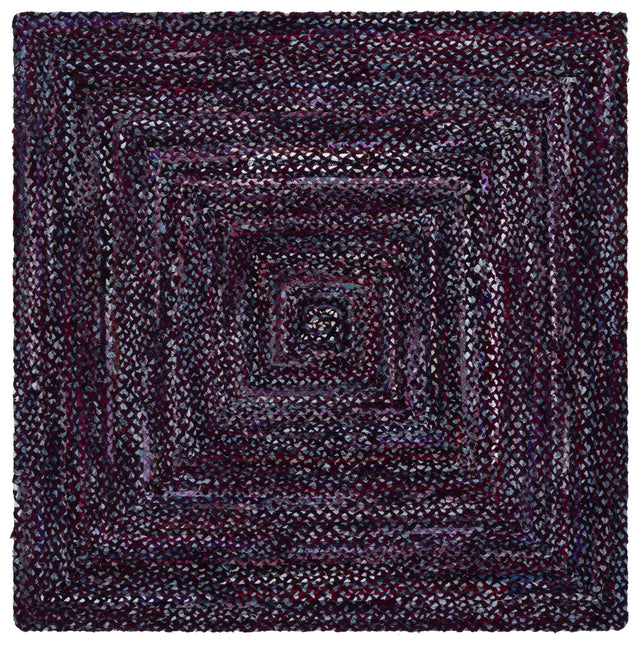 Safavieh Braided 6'-0" x 6'-0" Rug in Purple / Blue