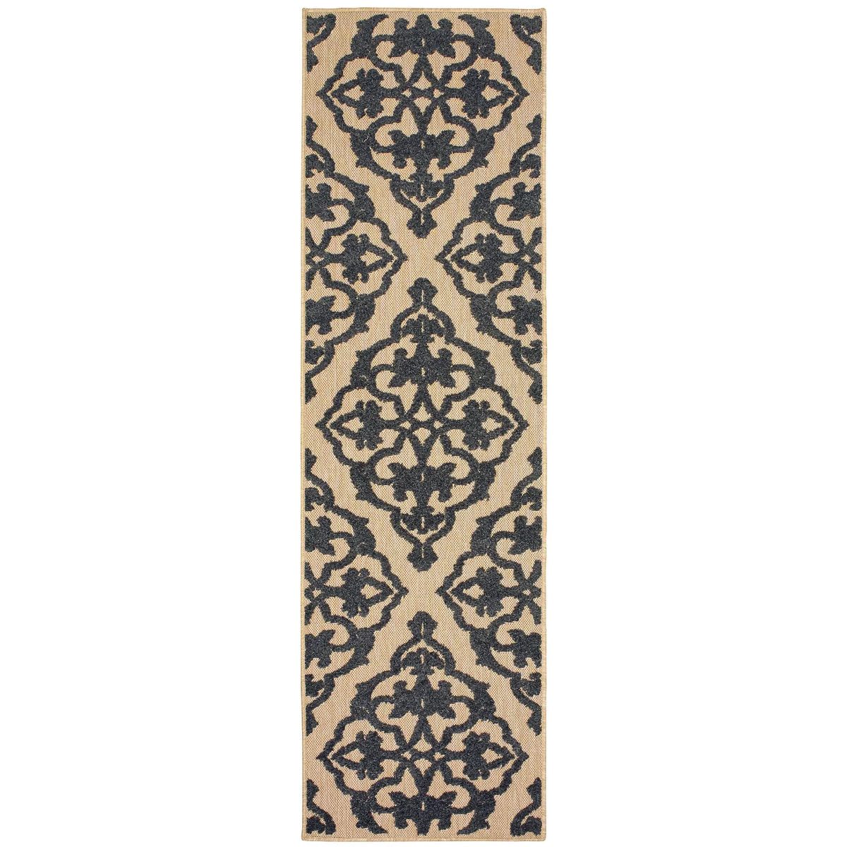 Oriental Weavers Sphinx Cayman 001B9 Sand / Charcoal Rugs - runner