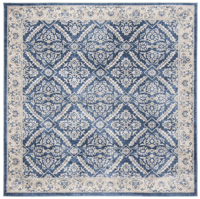 Safavieh Brentwood 6'-7" x 6'-7" Rug in Navy / Creme