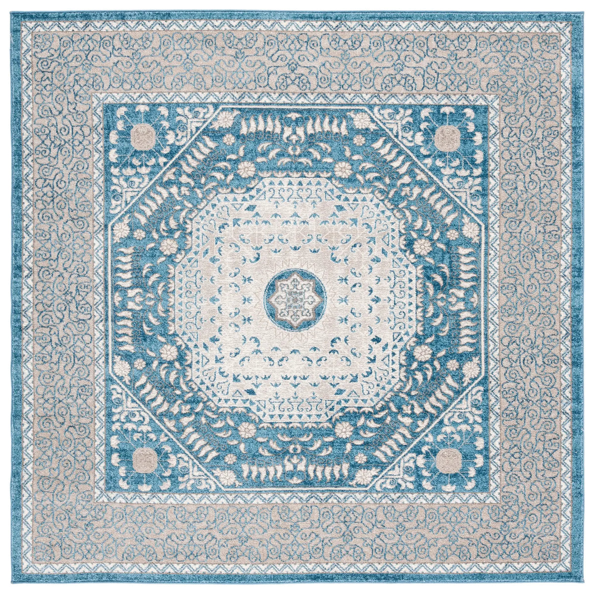 Safavieh Sofia 6'-7" x 6'-7" Rug in Blue / Beige