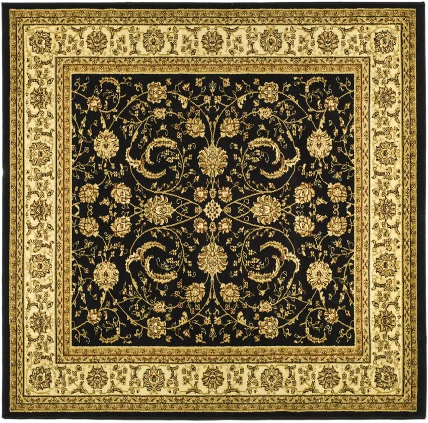 Safavieh Lyndhurst 6'-0" x 6'-0" Rug in Black / Ivory