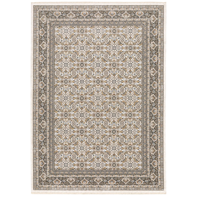 Oriental Weavers Maharaja 2061N Ivory/ Charcoal Rug - main flat