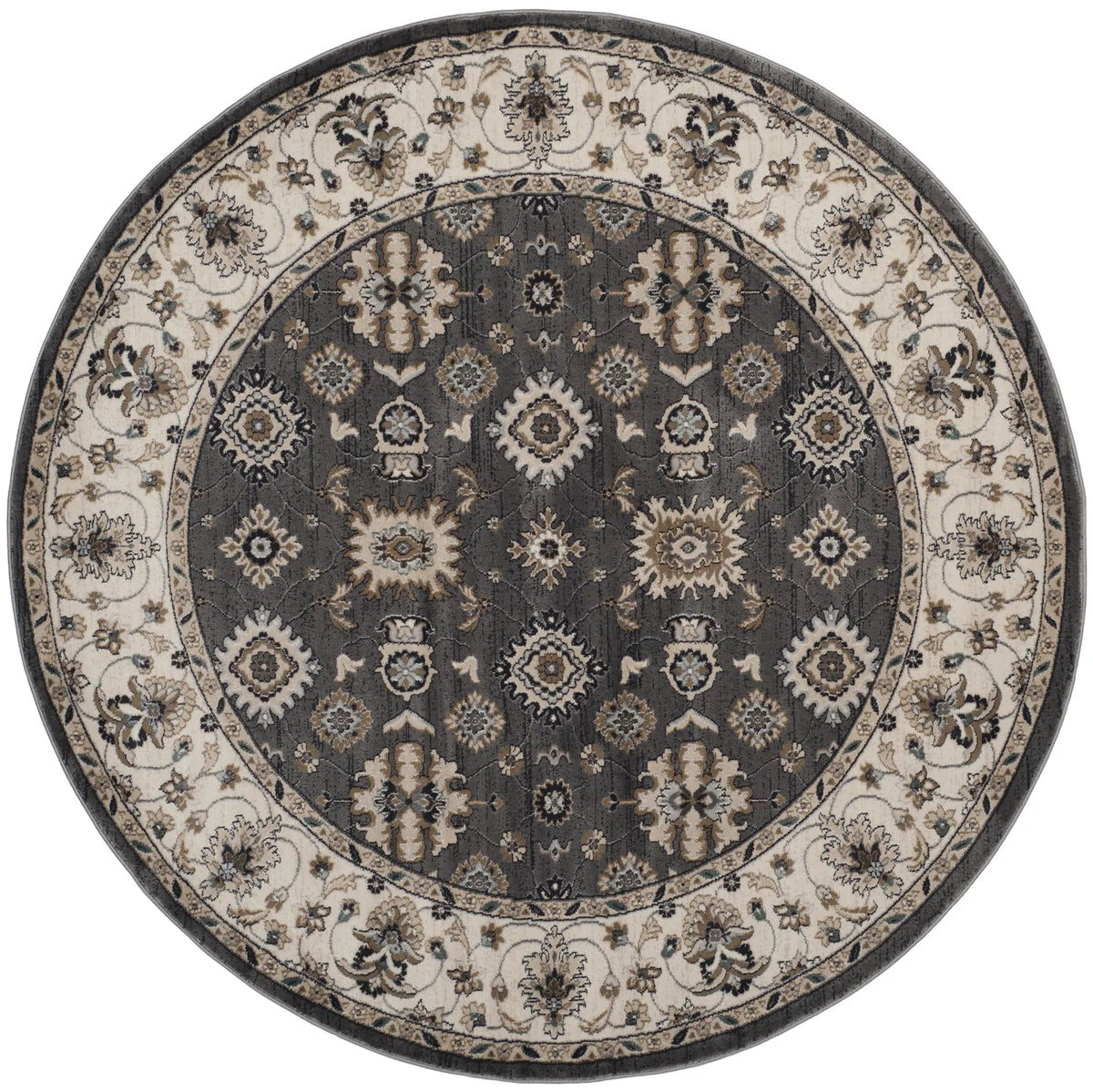 Safavieh Lyndhurst 7'-0" x 7'-0" Rug in Grey / Cream