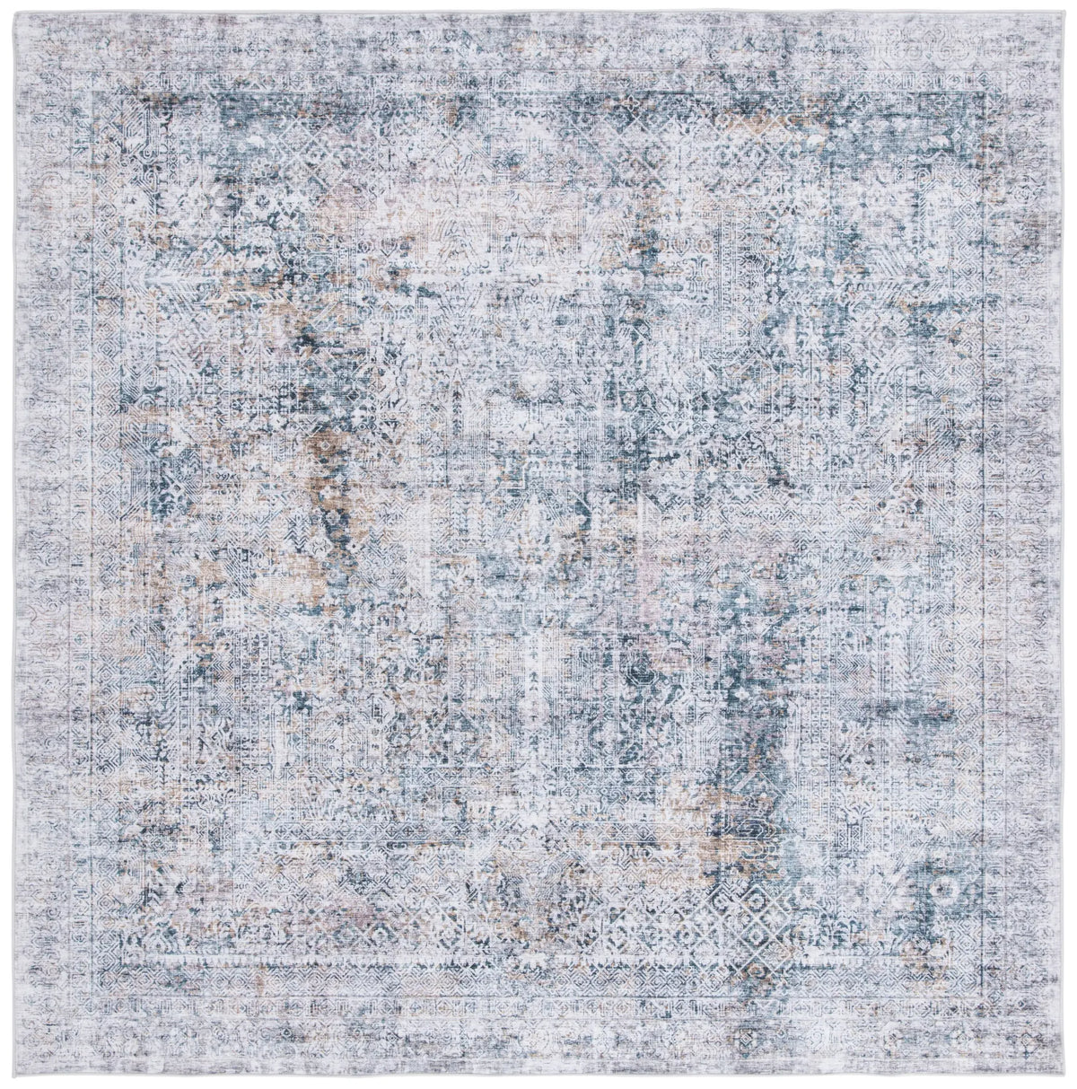 Safavieh Santa Monica 6'-0" x 6'-0" Rug in Dark Green / Beige