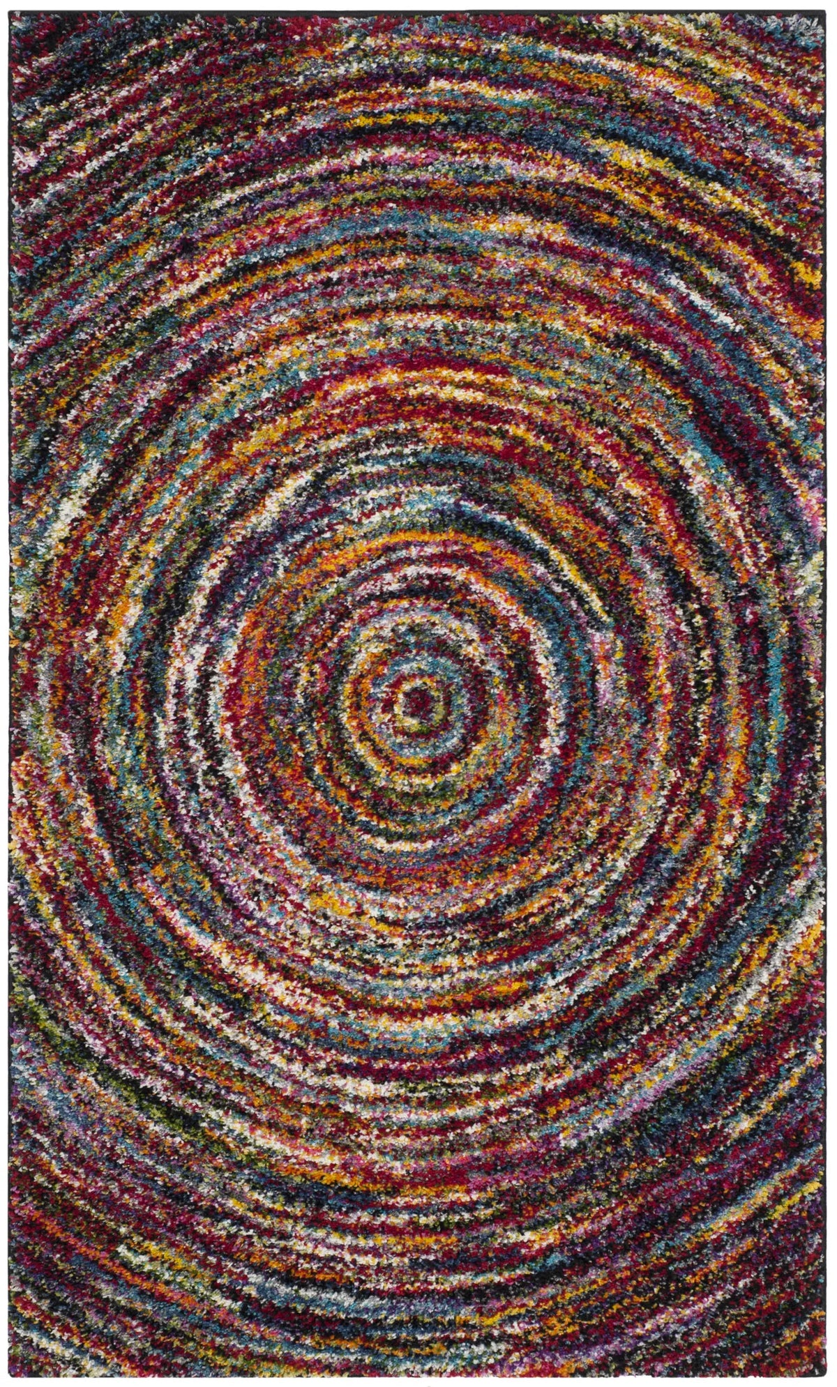 Safavieh Fiesta Shag 3'-0" x 5'-0" Rug in Multi