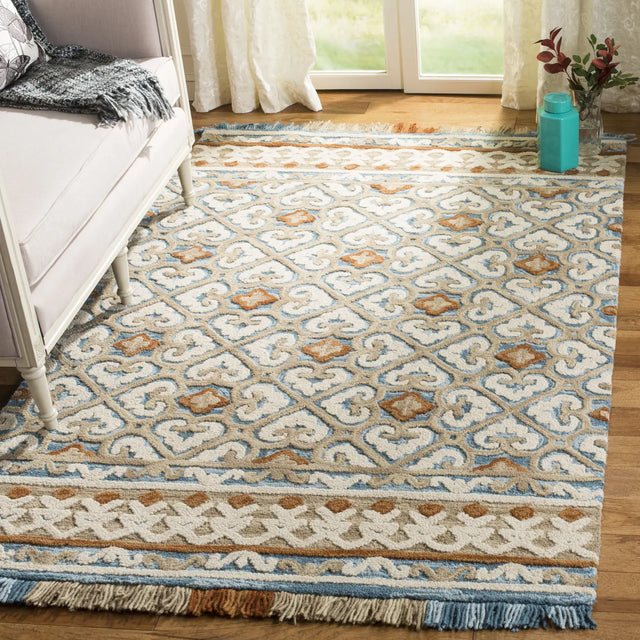 Safavieh Blossom 5'-0" x 8'-0" Rug in Ivory / Blue