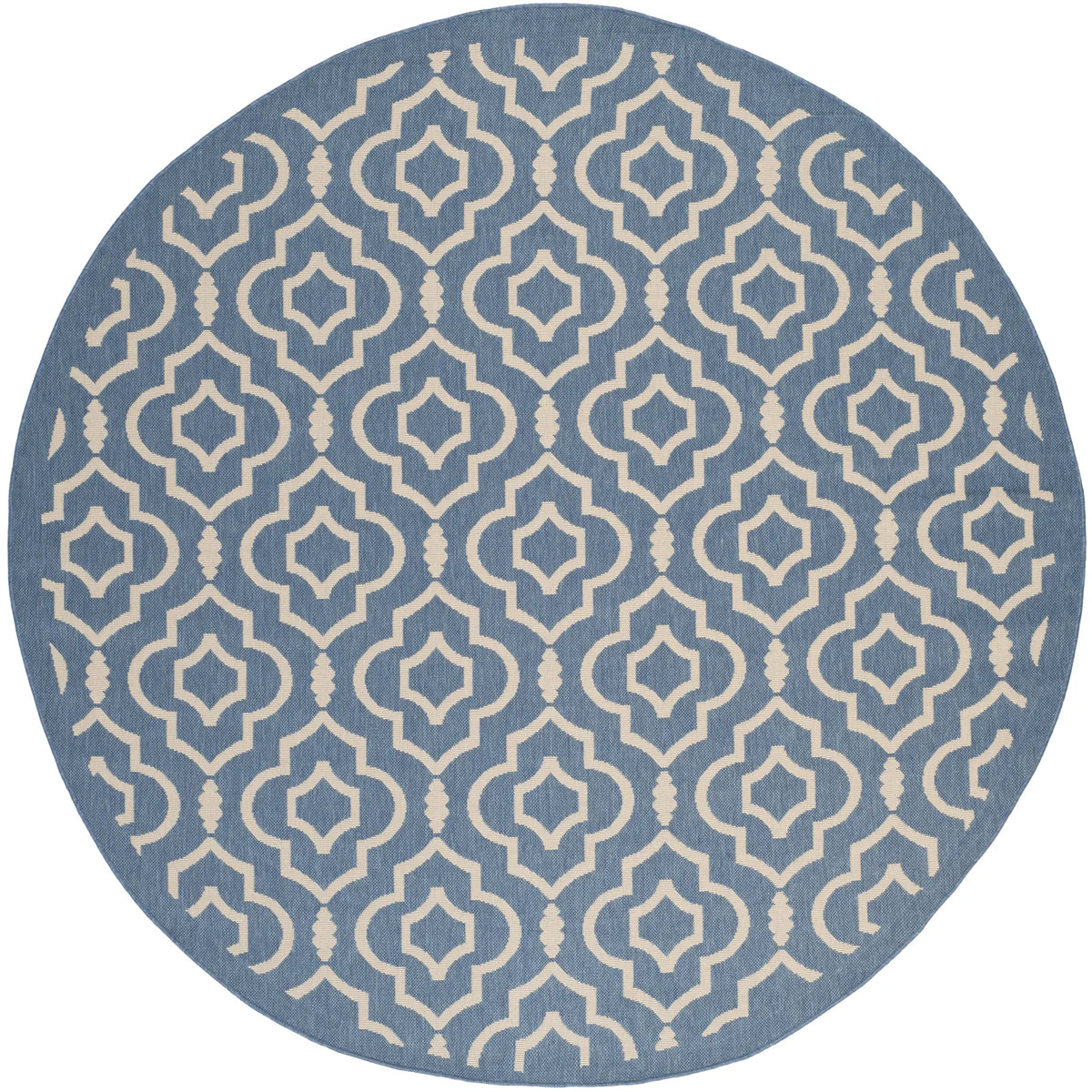 Safavieh Courtyard 7'-10" x 7'-10" Rug in Blue / Beige