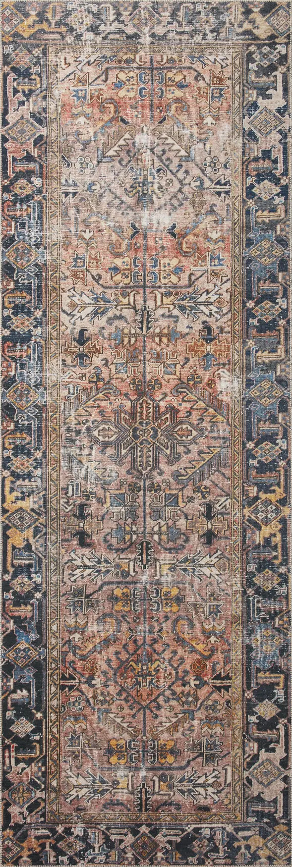 Chris Loves Julia x Loloi Jules 2-Jul Terracotta / Multi Rug - runner flat